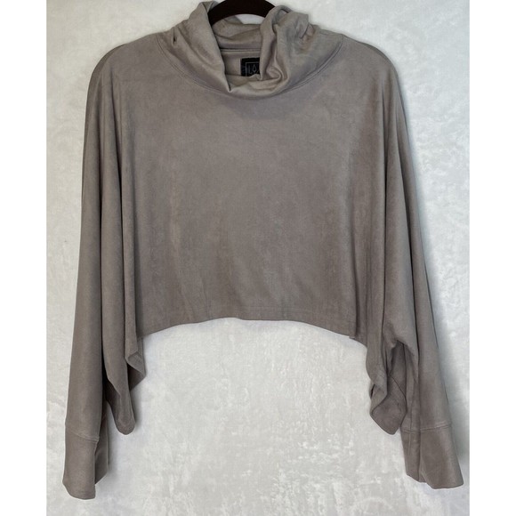 Lime And Vine Tops - Lime And Vine Gray Suede Poncho Top Womens S